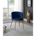 Corrigan Studio® Ravon Velvet Dining Chair Upholstered/Velvet in Blue/Yellow | 30 H x 23.5 W x 23.5 D in | Wayfair D0844760EC364DABB3F8E52DD982B993