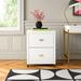 Beachcrest Home™ Makan 2-Drawer Vertical Filing Cabinet Wood in White | 26.75 H x 22 W x 17 D in | Wayfair 7216084EA0504F0B8AE3B34C47FA9E80