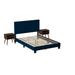 Colbie Upholstered Queen Platform Bed with Nightstands in Navy - Picket House Furnishings UCY3703QBE