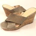 Jessica Simpson Shoes | Jessica Simpson “Saralyn” Wedges Shoes Size 9 | Color: Gold/Tan | Size: 9