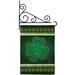 Breeze Decor Shamrock Impressions Decorative 2-Sided Polyester 19 x 13 in. Flag Set in Green | 18.5 H x 13 W x 1 D in | Wayfair