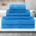Ebern Designs Hannu Eco-Friendly Sustainable Cotton 6 Piece Assorted Bathroom Towel Set 100% Cotton in Blue | 27 W in | Wayfair