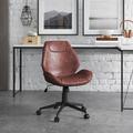 Steelside™ Alby Ergonomic Task Chair Upholstered, Leather in Brown/Red | 40 H x 23 W x 23.5 D in | Wayfair AD43631EC40F431BBA13B1E2A96FD518