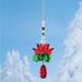 The Holiday Aisle® Quentine Crystal Poinsettia Hanging Suncatcher Glass | 11.5 H x 2 W x 2 D in | Wayfair 13F5B8B3972E42CBB7AA65BCD4A4BE24