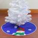 Northlight Seasonal 20" Blue & White Embroidered Snowman Mini Christmas Tree Skirt Polyester | 20 W in | Wayfair 32230839