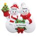 The Holiday Aisle® Christmas Snow Couple Hanging Figurine Ornament Plastic in Black/White | 3.75 H x 4.25 W x 0.5 D in | Wayfair