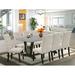 Lark Manor™ Aryan 9 - Piece Rubberwood Solid Wood Dining Set Wood/Upholstered in White | Wayfair F78CBA9B60584F139032219F84A6A681