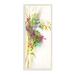 Bay Isle Home™ Tropical Flower Bouquet Abstract Green Purple by Dina D'Argo - Painting Print Wood in Brown | 17 H x 7 W x 1.5 D in | Wayfair