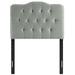 Annabel Fabric Headboard by Modway Upholstered/Linen in Gray/Black | 56 H x 39.5 W x 3.5 D in | Wayfair MOD-5160-GRY