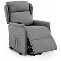 Fauteuil releveur relax en tissu gris à commande électrique darko - gris