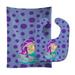 Carolines Treasures BB8827STBU Beach Mermaid Purple Hair Grace Baby Bib and Burp Cloth 11 x 18 multicolor