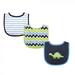 Luvable Friends Baby Boy Cotton Drooler Bibs with Fiber Filling 3pk Dinosaur One Size