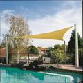 Coolaroo Coolhaven Outdoor Sun Shade Sail With Hardware Kit 95% UV Block Protection for Garden Patio Backyard 12 Triangle Sahara