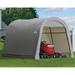 ShelterLogic 70435 10x10x8 ft. - 3x3x2 4 m Round Style Storage Shed Grey Cover