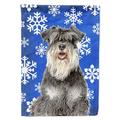 Winter Snowflakes Holiday Schnauzer Garden Flag