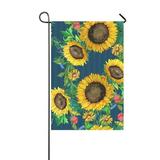 MYPOP Watercolor Sunflowers Decor Garden Flag 12x18 inches