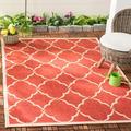 SAFAVIEH Beach House Nick Indoor/Outdoor Area Rug Red/Cream 4 x 6