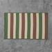 Colonial Mills 5 x 5 Moss Green and Brown Striped Square Braided Area Throw Rug