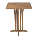 Ash & Ember Grade A Teak 35 Square Bar Table Indoor Outdoor Patio Bar Furniture Weather Resistant Solid Wood for Garden Backyard Patio Tightly Spaced Slats
