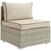 Repose Outdoor Patio Armless Chair EEI-2958-LGR-BEI