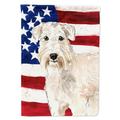 Carolines Treasures CK1709GF Patriotic USA Wheaten Terrier Flag Garden Size Garden Size multicolor