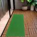 Ottomanson Waterproof 3x7 Indoor/Outdoor Artificial Grass Rug for Patio Pet Deck 2 7 x 7 Green