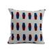 Simply Daisy 20 x 20 Bowling Pins Geometric Print Outdoor Pillow Red