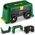 Miracle Gro 4 in 1 Roll N Kneel Plastic Garden Cart Stool Kneepad Green