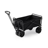Seina 150lb Capacity Collapsible Steel Outdoor Utility Wagon Cart Black