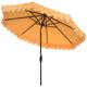 Safavieh Elegant 9 Market Auto Tilt Patio Umbrella Yellow/White