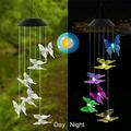 Color-Changing Outdoor LED Solar Powered Wind Chime Light Yard Garden Decor gift-butterfly