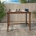 COSCO Outdoor Living Patio Bar Table Steel Brown