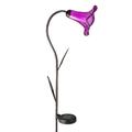 Gerson 45.25 Transparent Purple Lily Lighted Solar Powered Outdoor Lawn Stake