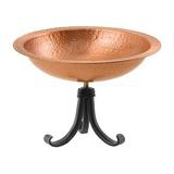 Achla Designs BBHC 02T OR Hammered Solid Bracket Railing Mount Birdbath Copper Black