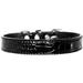 Mirage Pet 720-03 BKC18 Tulsa Plain Croc Dog Collar Black - Size 18