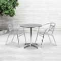 Emma + Oliver 27.5 Round Aluminum Indoor-Outdoor Table