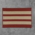 Colonial Mills 3 x 5 Red and Beige Striped Rectangular Braided Area Throw Rug