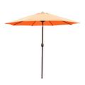 Outdoor Living and Style 9ft Outdoor Patio Market Umbrella with Hand Crank and Tilt Burnt Orange