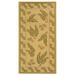 SAFAVIEH Courtyard Euler Traditional Floral Indoor/Outdoor Area Rug 2 7 x 5 Natural/Olive