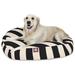 Majestic Pet | Vertical Stripe Round Pet Bed For Dogs Removable Cover Black Large