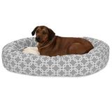 Majestic Pet Sherpa Links Bagel Pet Bed for Dogs Calming Dog Bed Washable Extra Large Grey