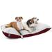 Majestic Pet | Poly/Cotton Rectangular Pillow Pet Bed For Dogs Removable Cover Burgundy Large