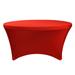 Your Chair Covers - Stretch Spandex 5 ft Round Table Cover Red for Wedding Party Birthday Patio etc.