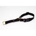 Martingale Dog Collar High Quality Adjustable Heavy Soft Webbing Brass Hardware (Black Large 18 to 23 Inches)