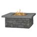 Real Flame Sedona Square Propane Fire Table with Conversion Kit in Gray