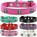 Mirage Pet Products Peace Sign Widget Dog Collar Bright Pink Size 10