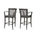 GDF Studio Hartly Outdoor Wicker 30 Inch Barstools Multibrown Set of 2