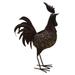 Oakland Living Hammer Tone Rooster Garden Statue with Solar Light and Ground Stake