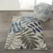 Nourison Aloha Indoor/Outdoor Grey/Blue 2 8 x 4 Area Rug (3x4)