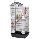 Yaheetech 39 H Roof Top Large Metal Bird Cage Black